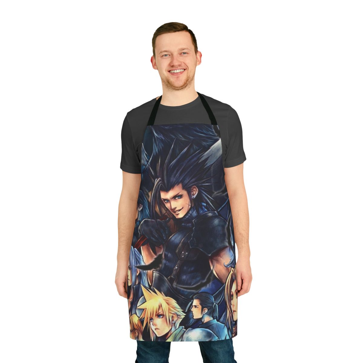 Zack-Inspired Gaming Apron with Final Fantasy 7 Characters