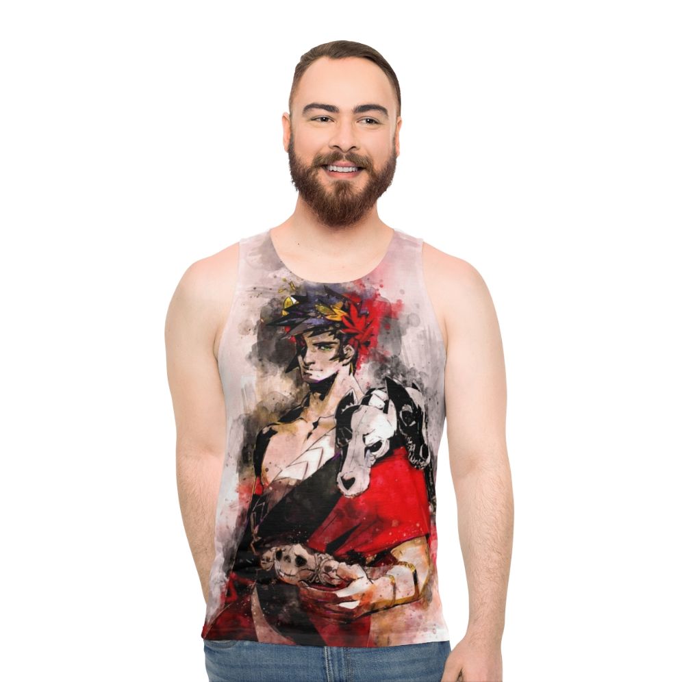 Zagreus Hades Watercolor Unisex Tank Top
