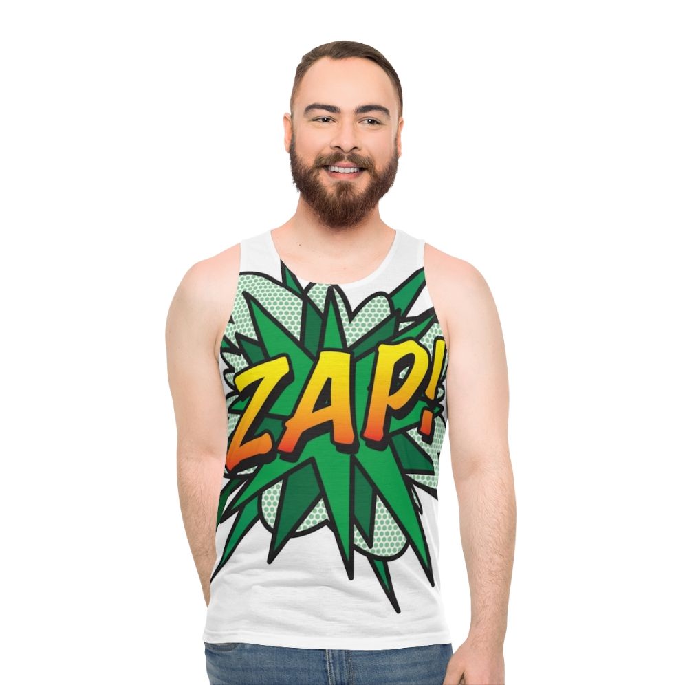 Zap Comic Book Retro Pop Art Superhero Unisex Tank Top