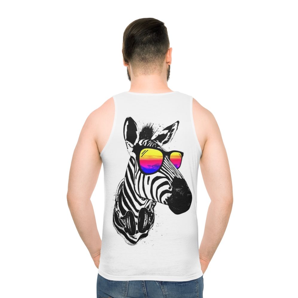 Zebra print unisex tank top