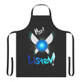 Fantasy-themed apron featuring the iconic "Hey Listen!" phrase from the Legend of Zelda series