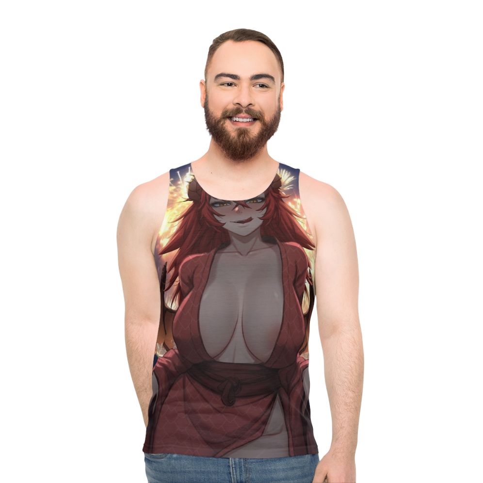 Zentreya Dragon Girl Kimono Unisex Tank Top