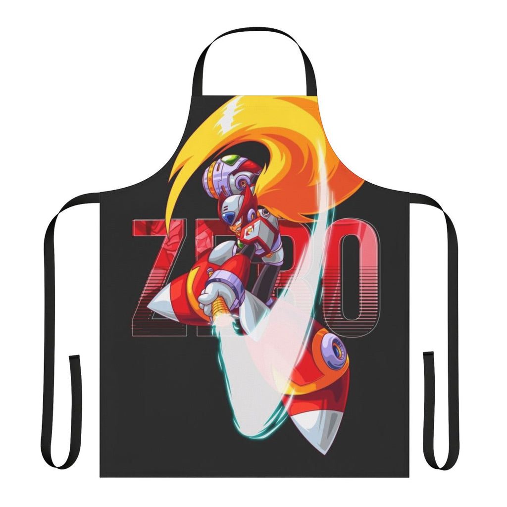 Zero Mega Man inspired apron with classic gaming graphics