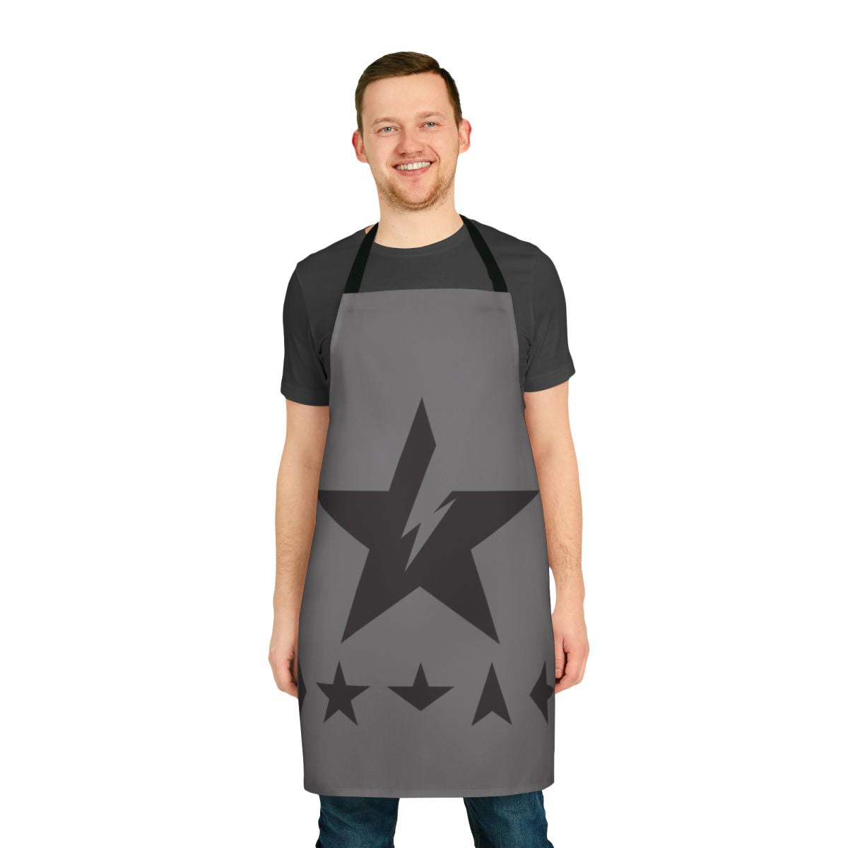 Ziggy Stardust-inspired music merchandise kitchen apron with a David Bowie design