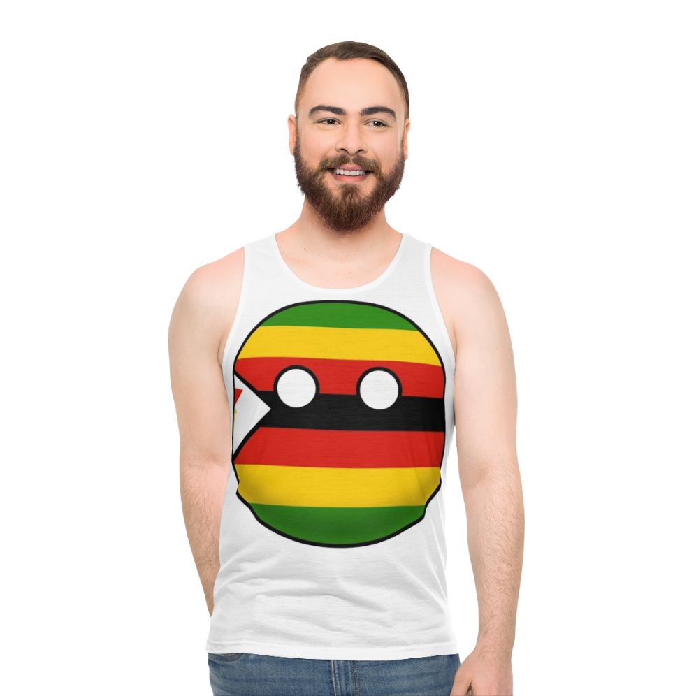 Zimbabwe Countryball Design on Unisex Tank Top