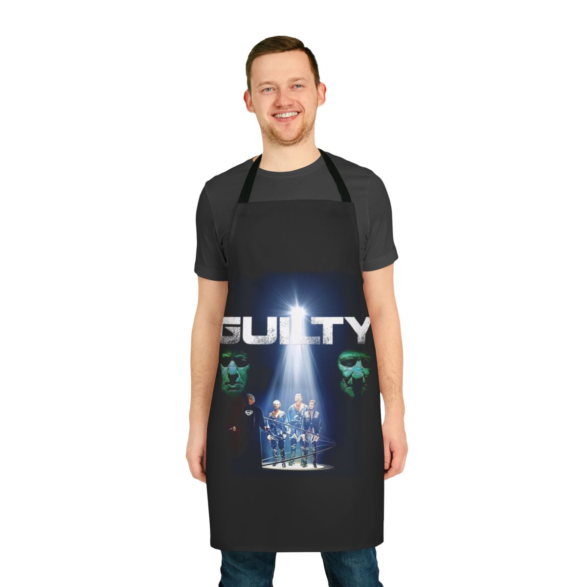 Apron featuring an artistic design of Zod from the Superman comics and movies