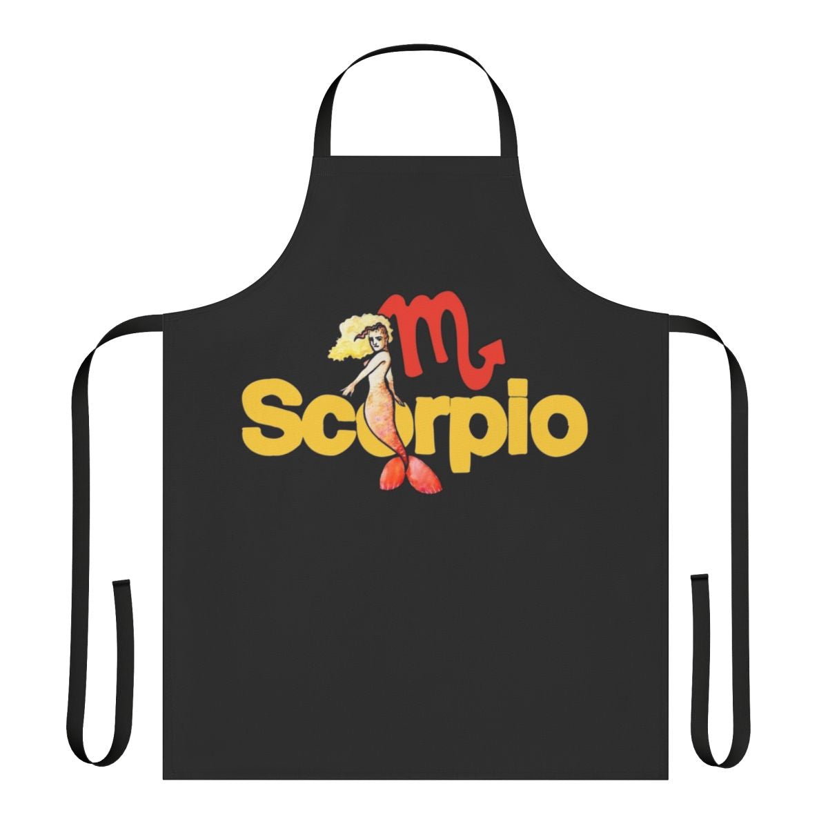 Scorpio mermaid-inspired apron with zodiac and astrology design