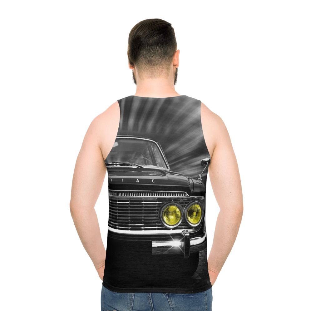 Zodiac Unisex Tank Top with Vintage Car Design