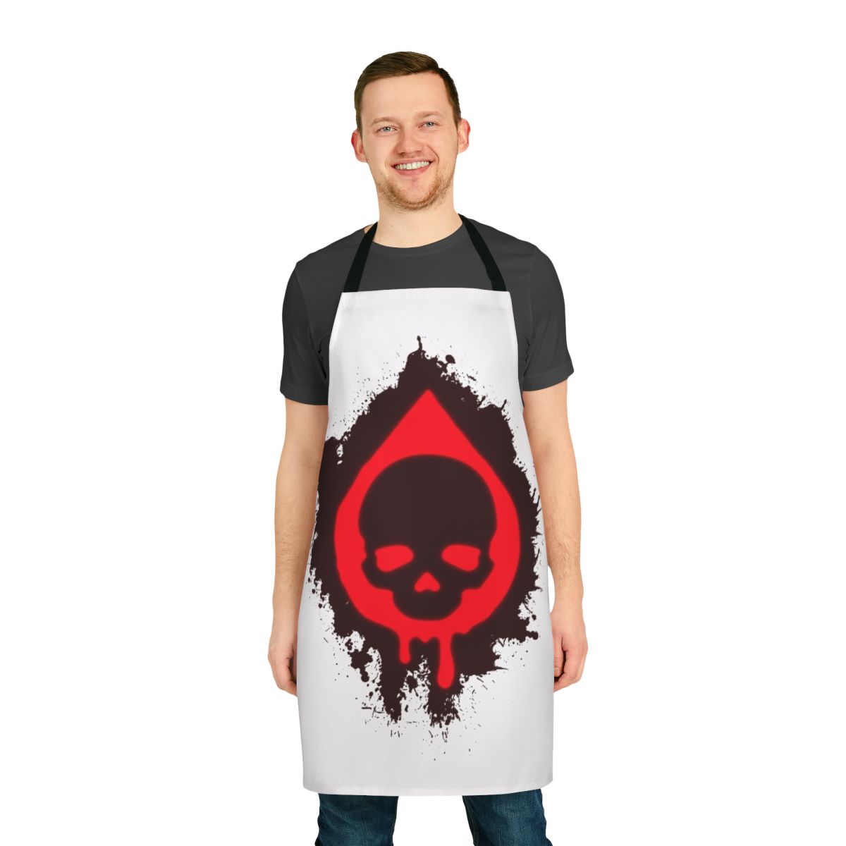 Zombie-themed apron with a skull and blood design, inspired by the game State of Decay 2