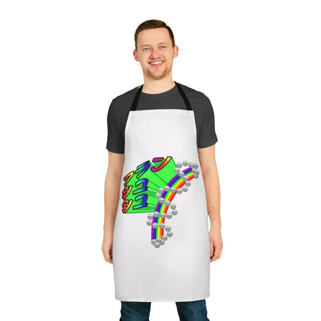 Zombieland Saga-themed apron with Franchouchou logo and character design
