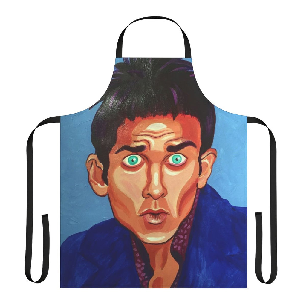 Zoolander-inspired blue steel portrait apron