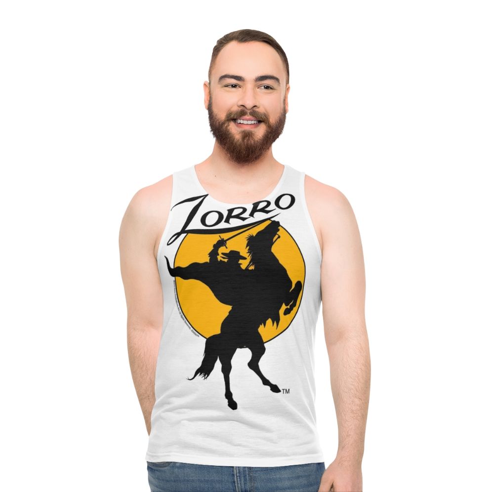 Unisex Zorro Horse Rider Silhouette Tank Top
