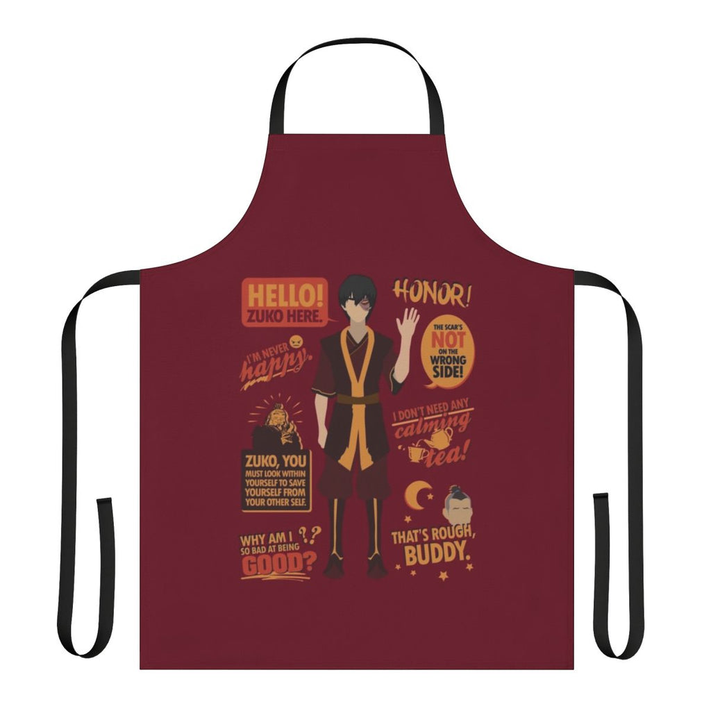 Zuko-Inspired Apron featuring a "Hello Zuko Here" design