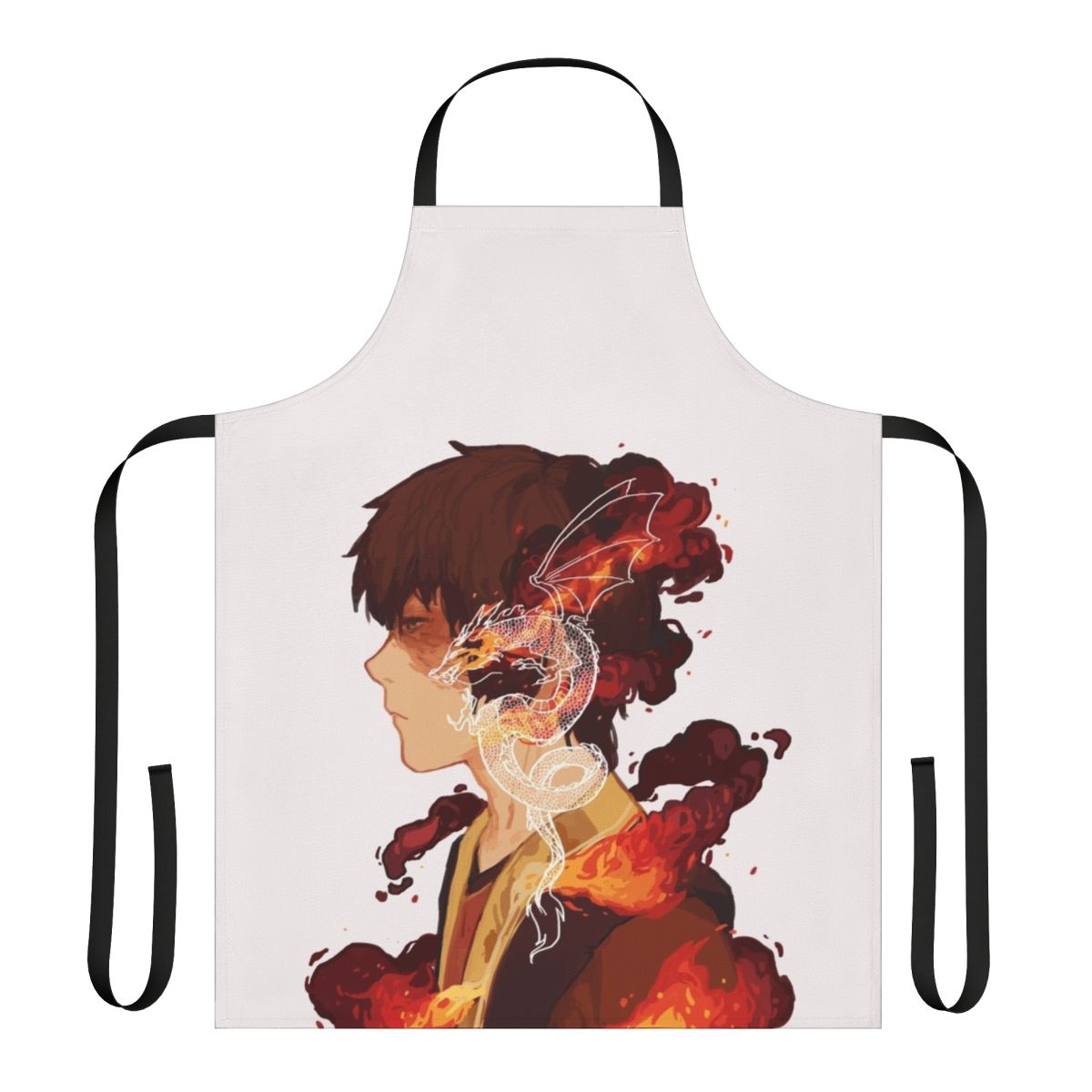 Red apron with Zuko's Fire Nation emblem, inspired by Avatar: The Last Airbender