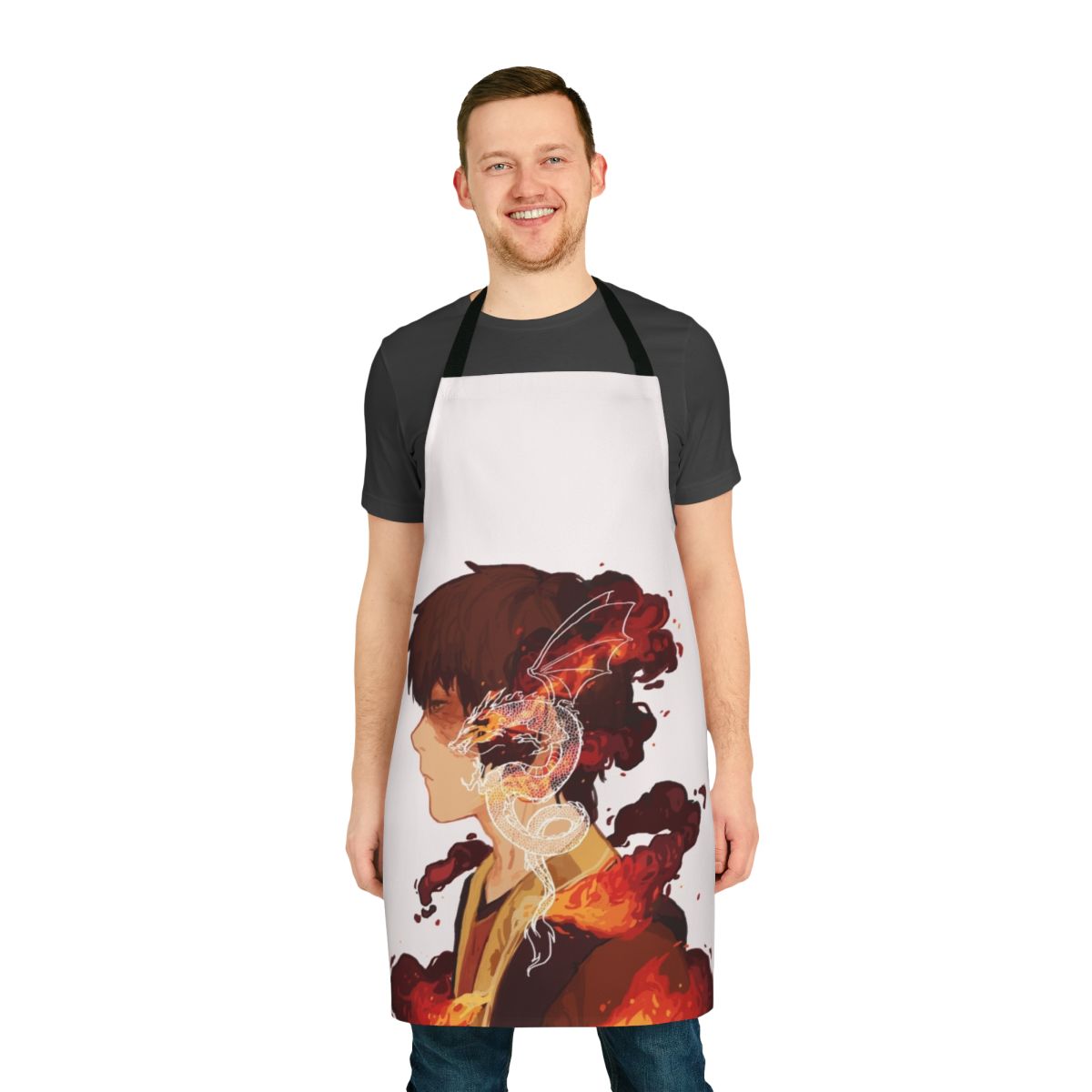Red apron with Zuko's Fire Nation emblem, inspired by Avatar: The Last Airbender