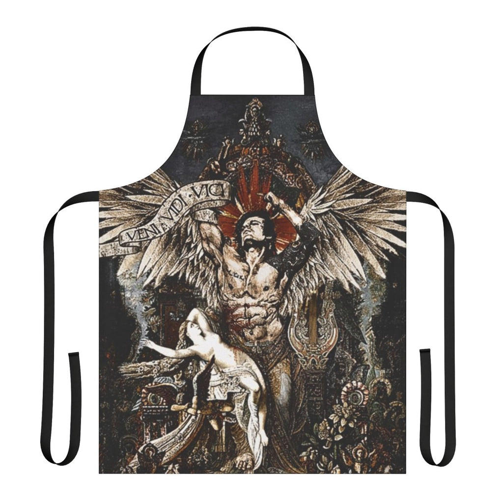 Zyzz-inspired artwork printed on a high-quality apron for electronic dance music fans